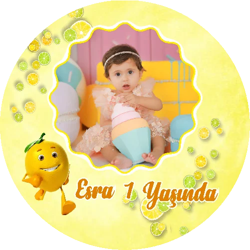 Limon Temalı Yuvarlak Açacak Magneti